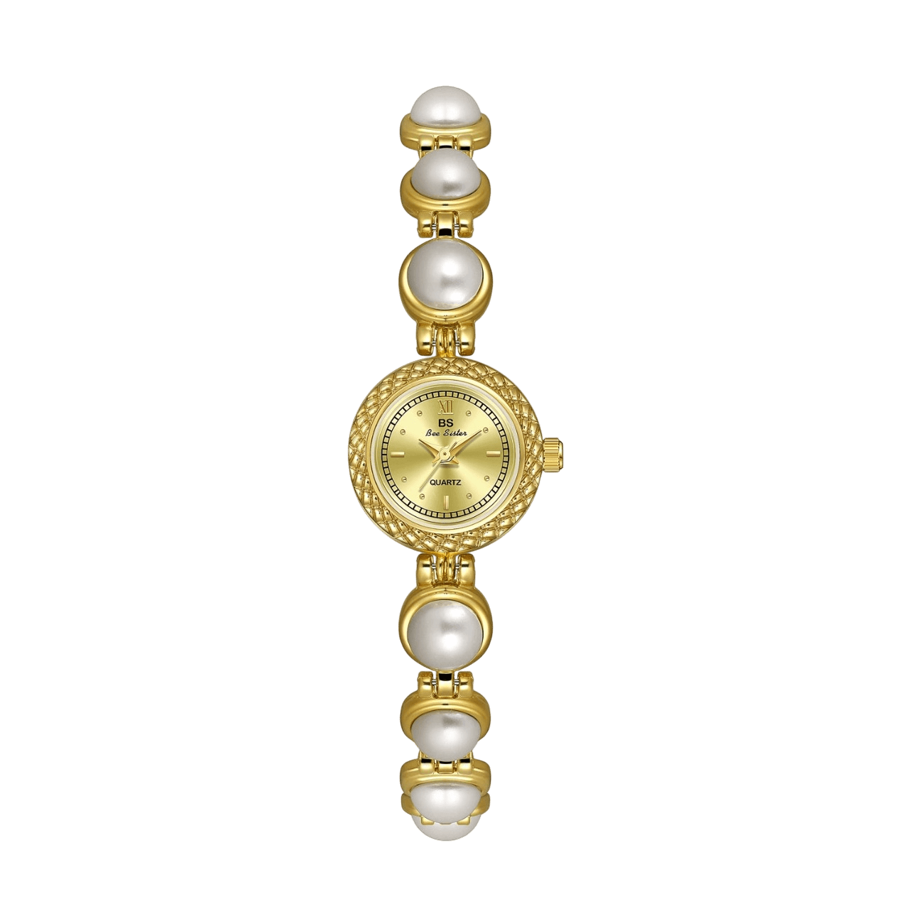 BIS Pearl Elegance Quartz Watch – Gold & Ivory Edition