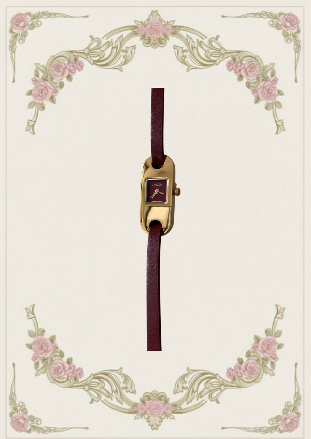 The Double-Wrap Burgundy Leather Watch