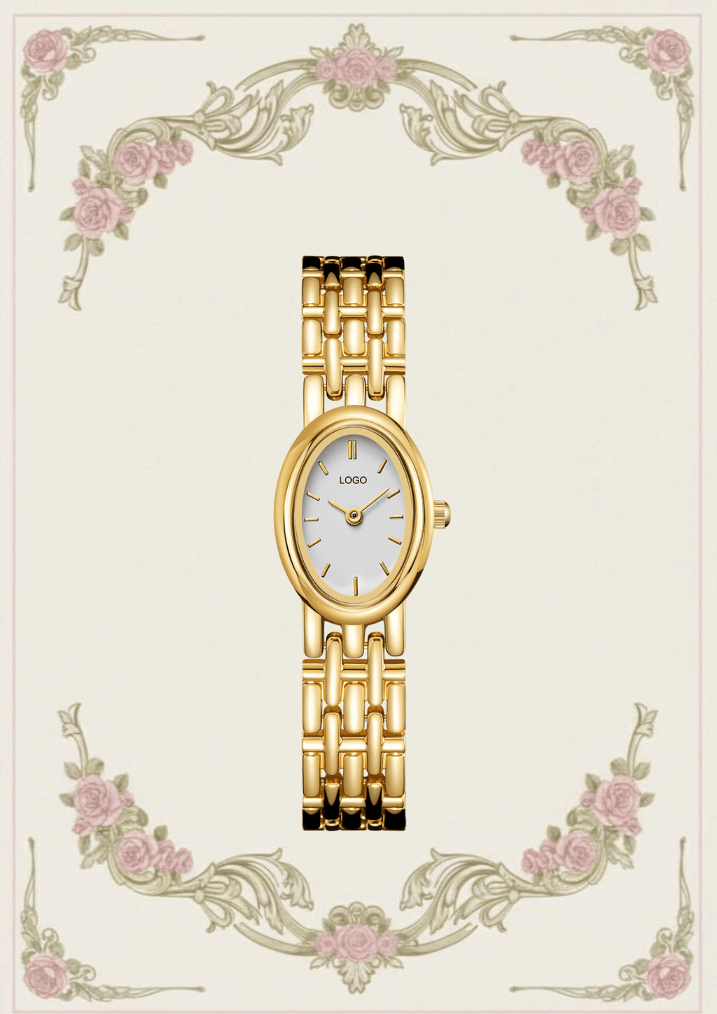 Elegant Gold Classic Wristwatch
