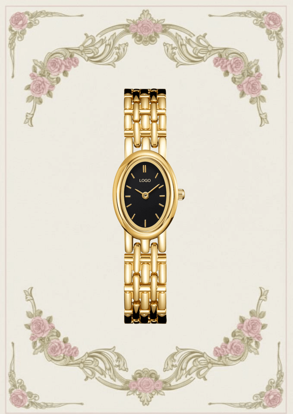 Elegant Gold Classic Wristwatch