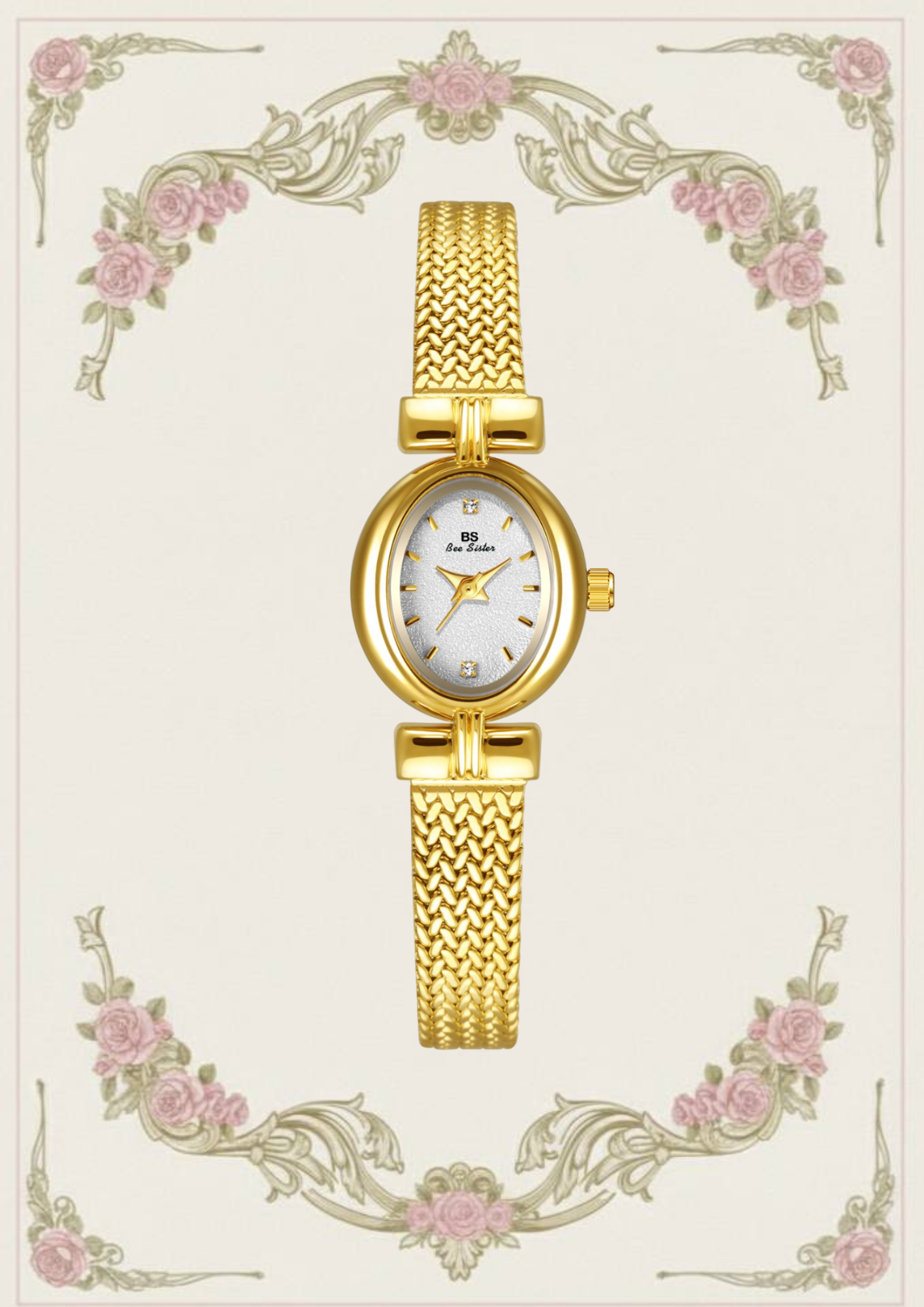 Vintage Mesh Band Cocktail Watch