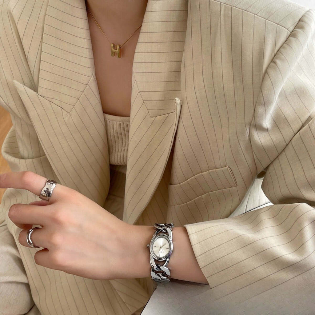 Bold Chain Link Bangle Watch