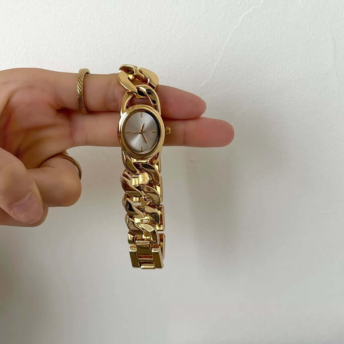 Bold Chain Link Bangle Watch