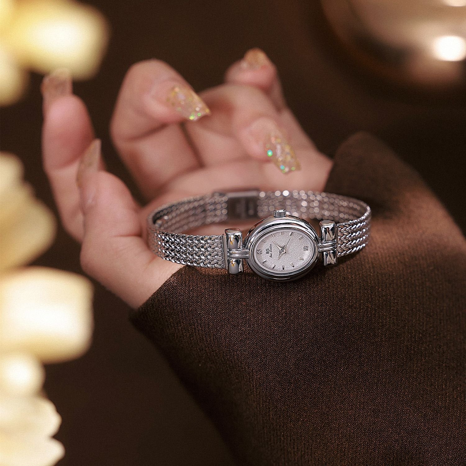 Vintage Mesh Band Cocktail Watch