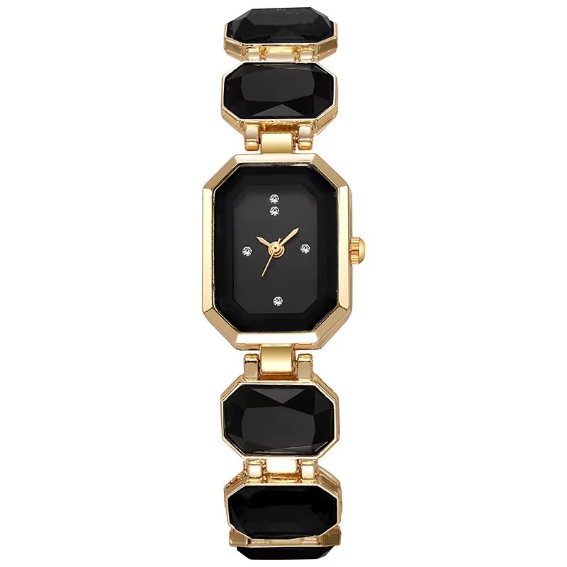 Glamorous Jewel-Link Bracelet Watch with Octagon Dial