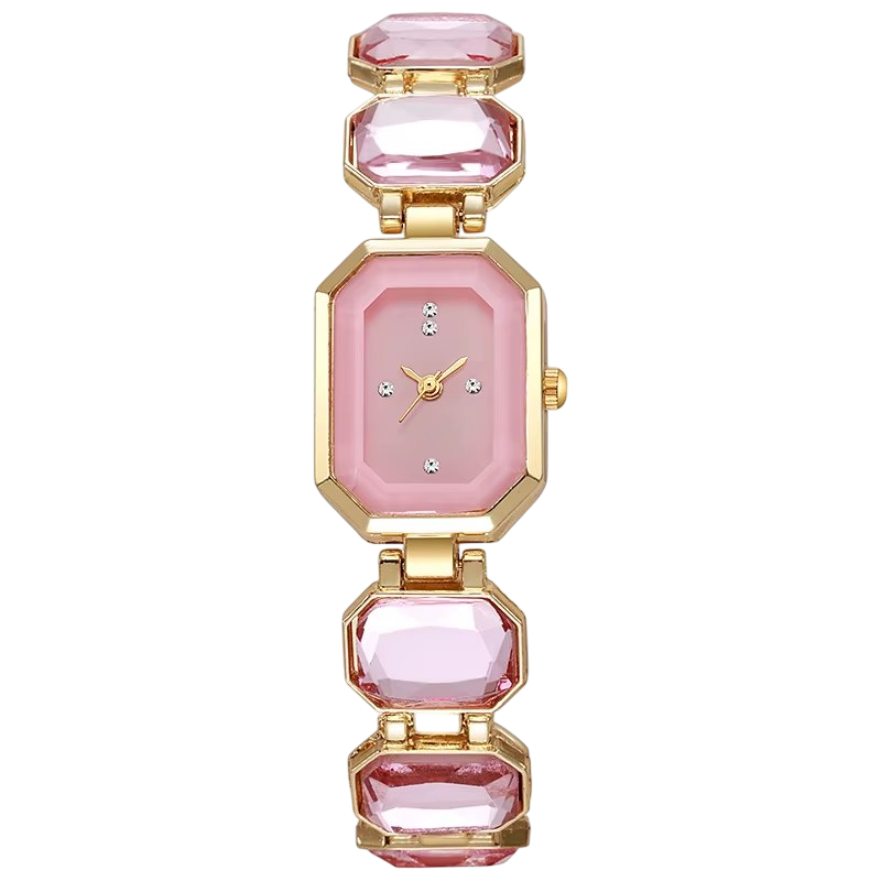 Glamorous Jewel-Link Bracelet Watch with Octagon Dial