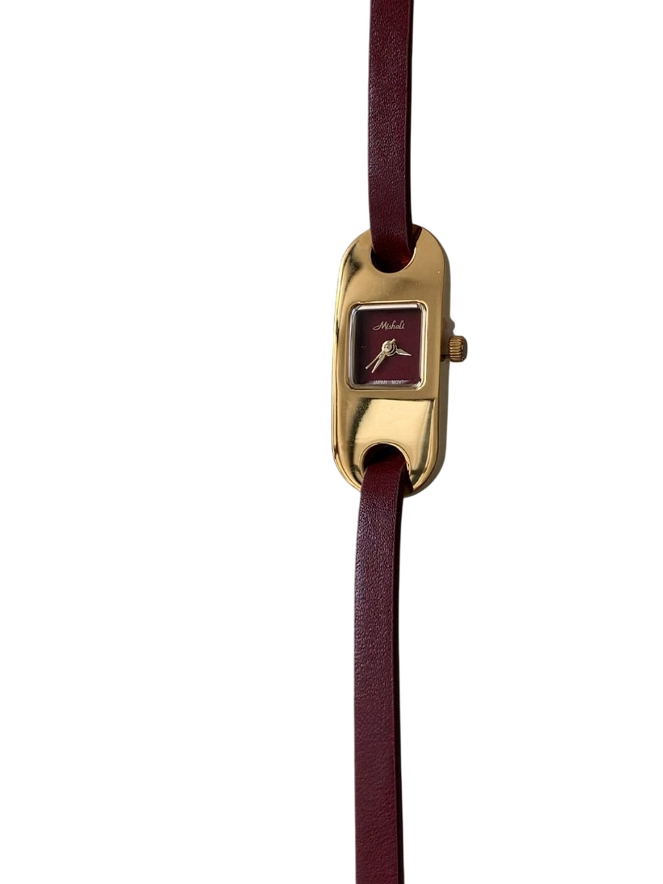 The Double-Wrap Burgundy Leather Watch